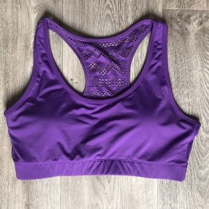 Purple bomber bra